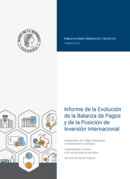 Portada del Informe de la Evolución de la Balanza de Pagos y de la Posición de Inversión Internacional