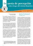 Portada - Encuesta de percepción sobre riesgos del sistema financiero