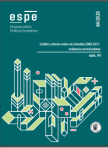 Portada Revista Ensayos sobre Política económica (ESPE) - Credit and real effects in Colombia 2000-2017: evidence with microdata