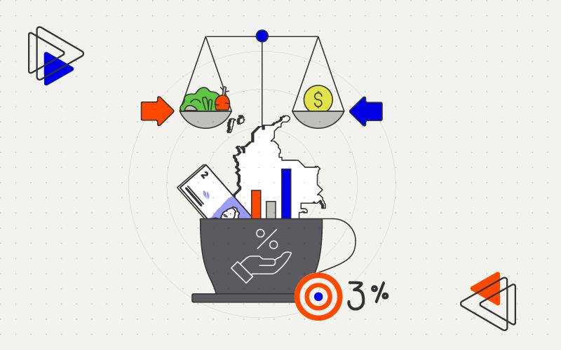 An illustration regarding the credibility of monetary policy, inflation, and economic stability in Colombia.